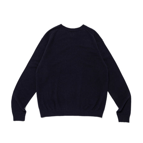 Human Made HEART BADGE KNIT SWEATER, Navy - Image 2