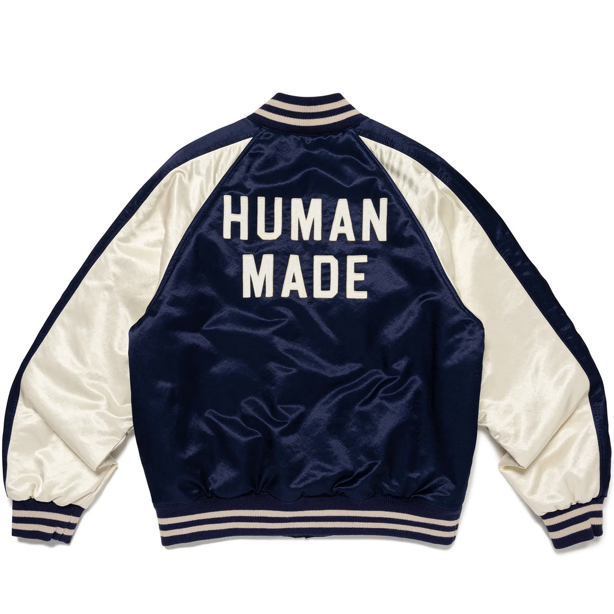 Human Made SATIN STADIUM JACKET, Navy