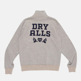 HUMAN MADE HALF-ZIP SWEATSHIRT, GRAY GRAY