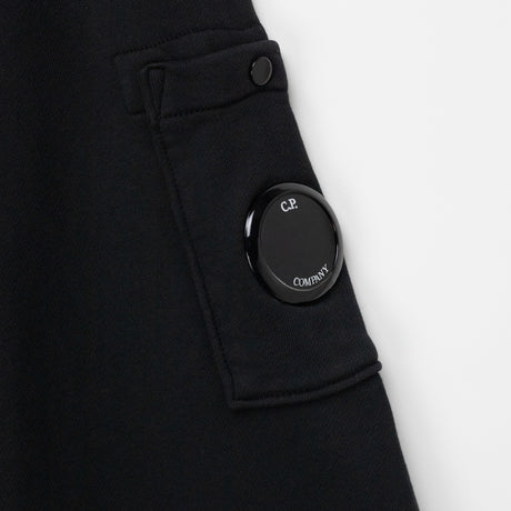C.P. Company DIAGONAL RAISED FLEECE GOGGLE ZIP SWEATSHIRT, Black