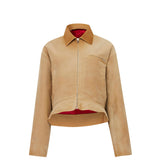 JW Anderson CURVED HEM WORKWEAR JACKET, Light Tobacco