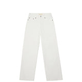 White jeans on a white background