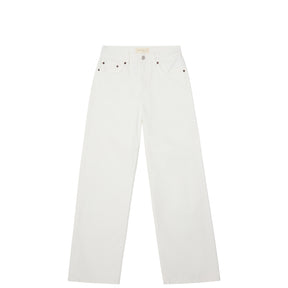 White jeans on a white background