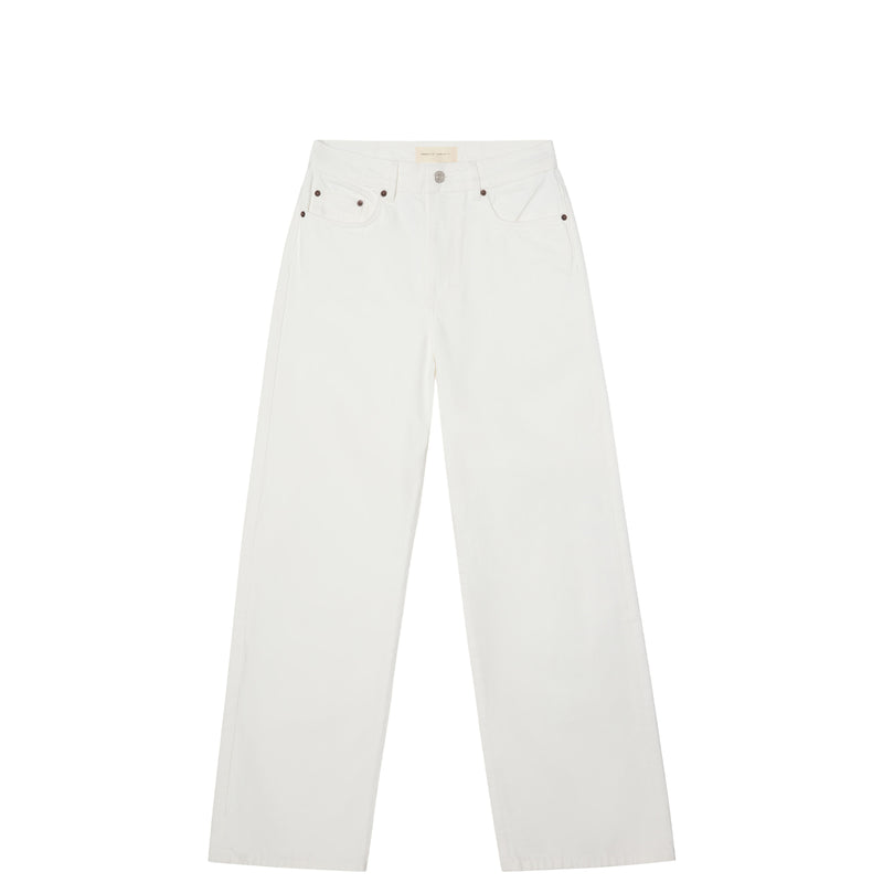 White jeans on a white background