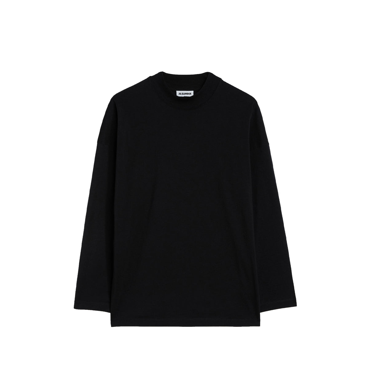Jil Sander COTTON MOCK NECK T-SHIRT, Black