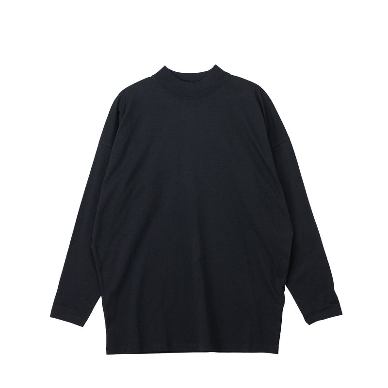 Black long-sleeve shirt on a white background