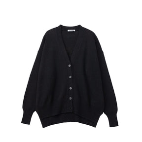 Black cardigan on a white background