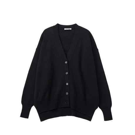 Black cardigan on a white background