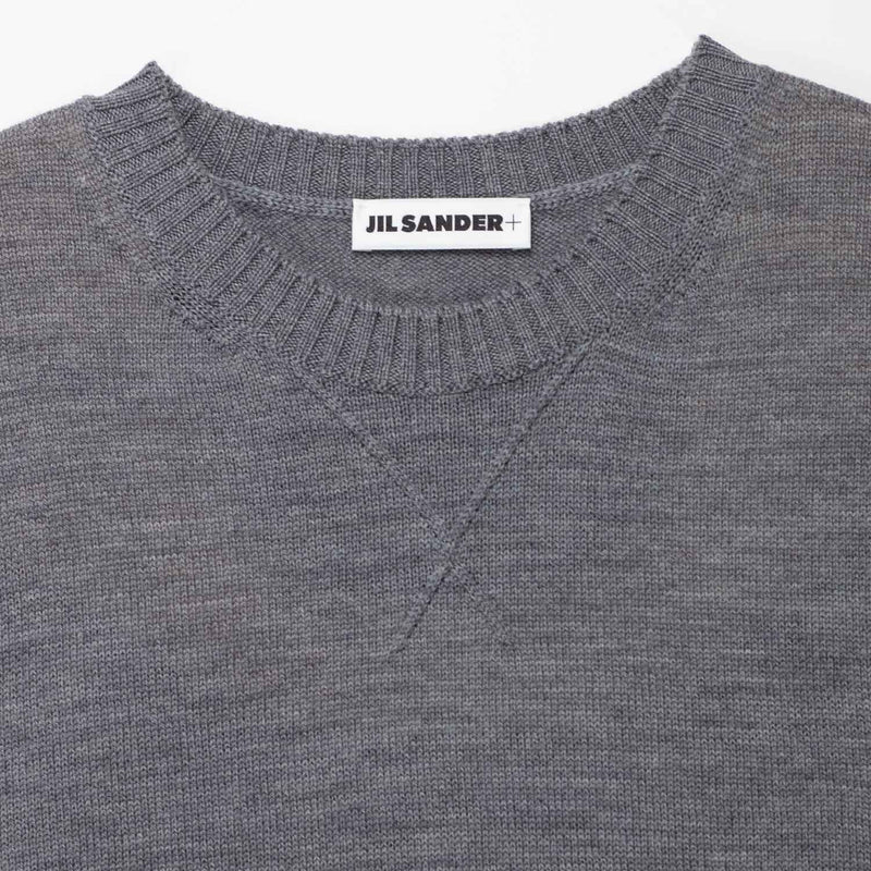 Jil Sander WOOL CREW-NECK SWEATER, London Fog