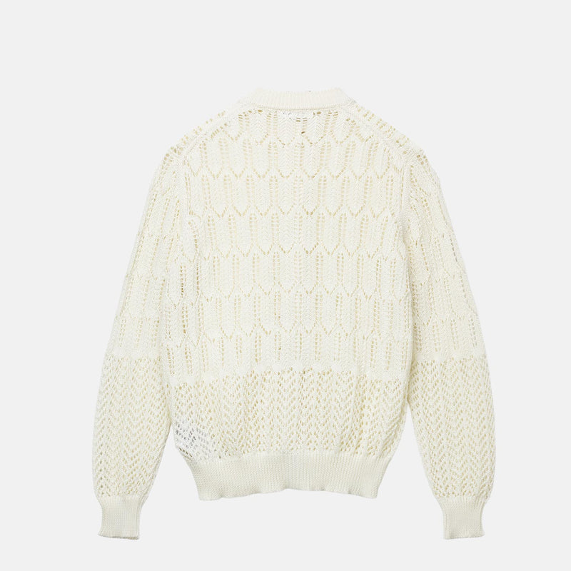 Jil Sander CREWNECK L/S CARDIGAN, Eggshell