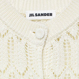 Jil Sander CREWNECK L/S CARDIGAN, Eggshell