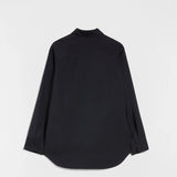 LIGHTWEIGHT WOOL GABARDINE SHIRT, Black