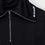 Jil Sander T-SHIRT 021 TN LS W/ZIP, Black