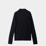 Jil Sander T-SHIRT 021 TN LS W/ZIP, Black