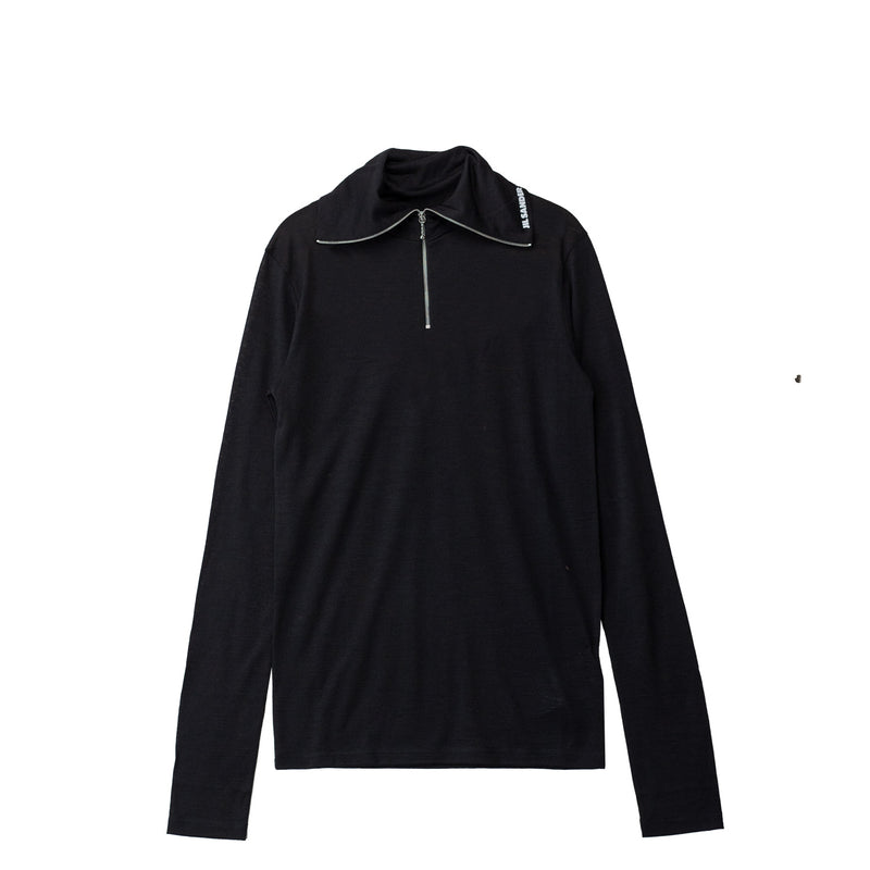 Jil Sander T-SHIRT 021 TN LS W/ZIP, Black
