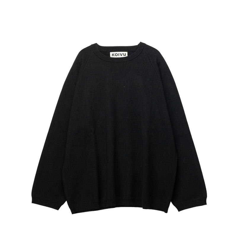 O-NECK KNIT, Black