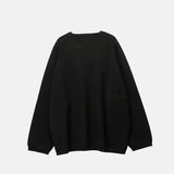 O-NECK KNIT, Black