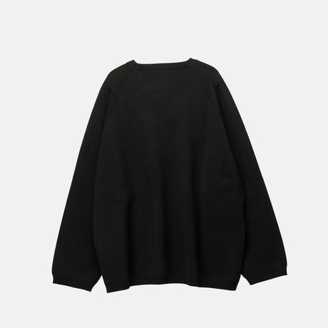 O-NECK KNIT, Black