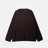 O-NECK KNIT, Dark Brown
