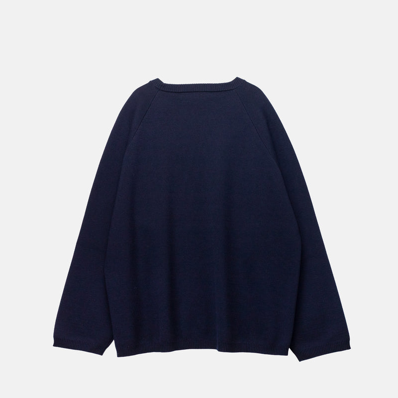 O-NECK KNIT, Navy