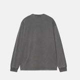 L/S TORION POCKET T-SHIRT, Black Grind Wash