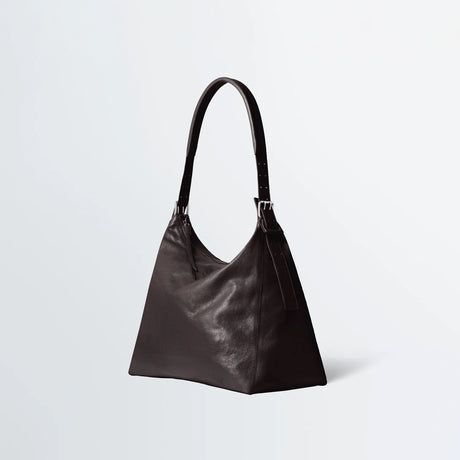 Lemaire BELTED HOBO BAG, Dark Chocolate