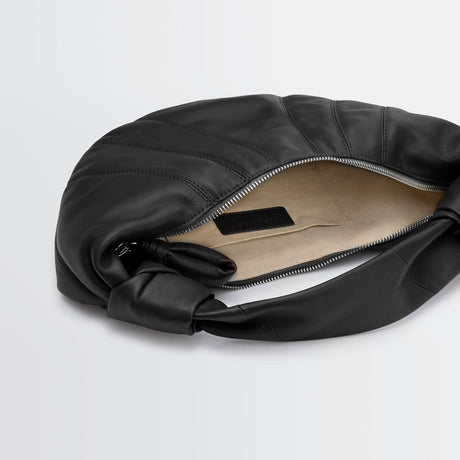 Lemaire MINI FORTUNE CROISSANT BAG, Black