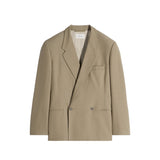 Lemaire DOUBLE BREASTED TAILORED JACKET, Hay Green