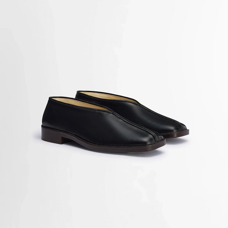 Lemaire FLAT PIPED SLIPPERS, Black