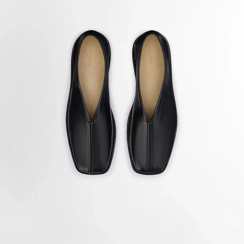 Lemaire FLAT PIPED SLIPPERS, Black