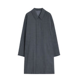 Lemaire LIGHT TAILORED OVERCOAT, Grey Melange