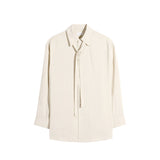 Lemaire LONG SHIRT WITH TIE, Oat Milk