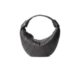 Lemaire MINI FORTUNE CROISSANT BAG SOFT GRAINED LEATHER, Black