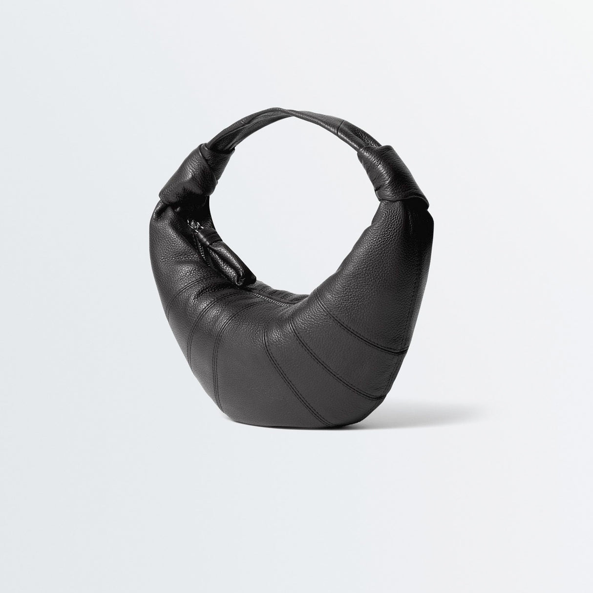 Lemaire MINI FORTUNE CROISSANT BAG SOFT GRAINED LEATHER, Black