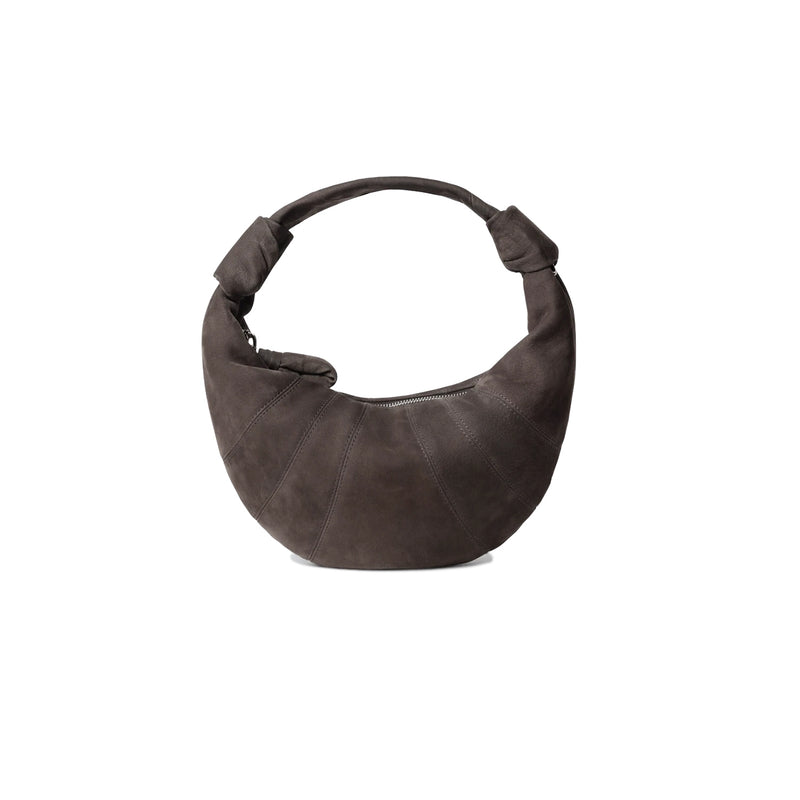 Lemaire MINI FORTUNE CROISSANT BAG, Ebony Brown