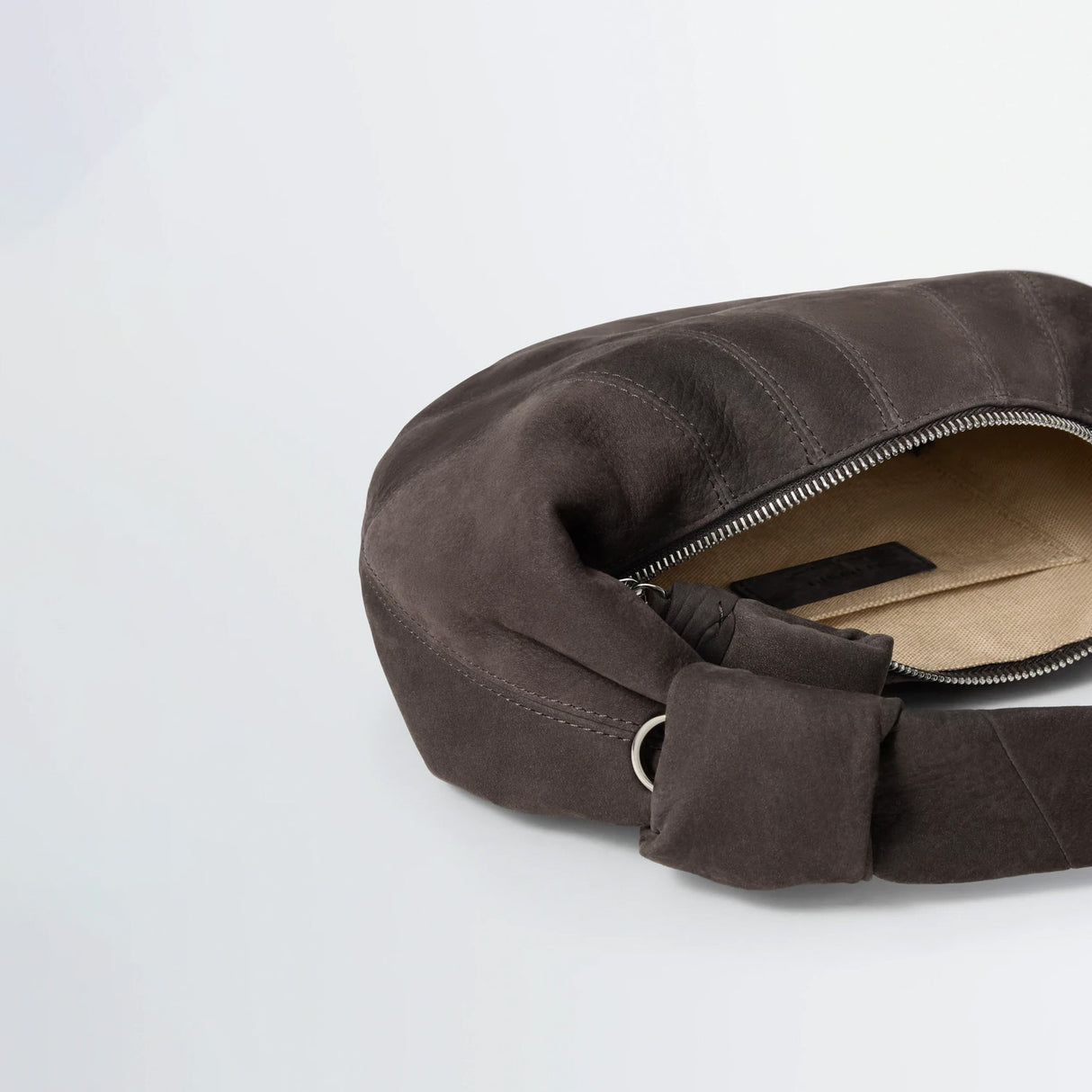 Lemaire MINI FORTUNE CROISSANT BAG, Ebony Brown