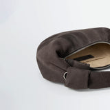 Lemaire MINI FORTUNE CROISSANT BAG, Ebony Brown