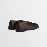 Lemaire PIPED CREPE SLIPPERS, Dark Brown