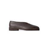 Lemaire PIPED CREPE SLIPPERS, Dark Brown