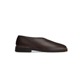 Lemaire PIPED CREPE SLIPPERS, Dark Brown