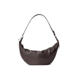 Lemaire QUIVER CLIP BAG LEATHER, Dark Chocolate