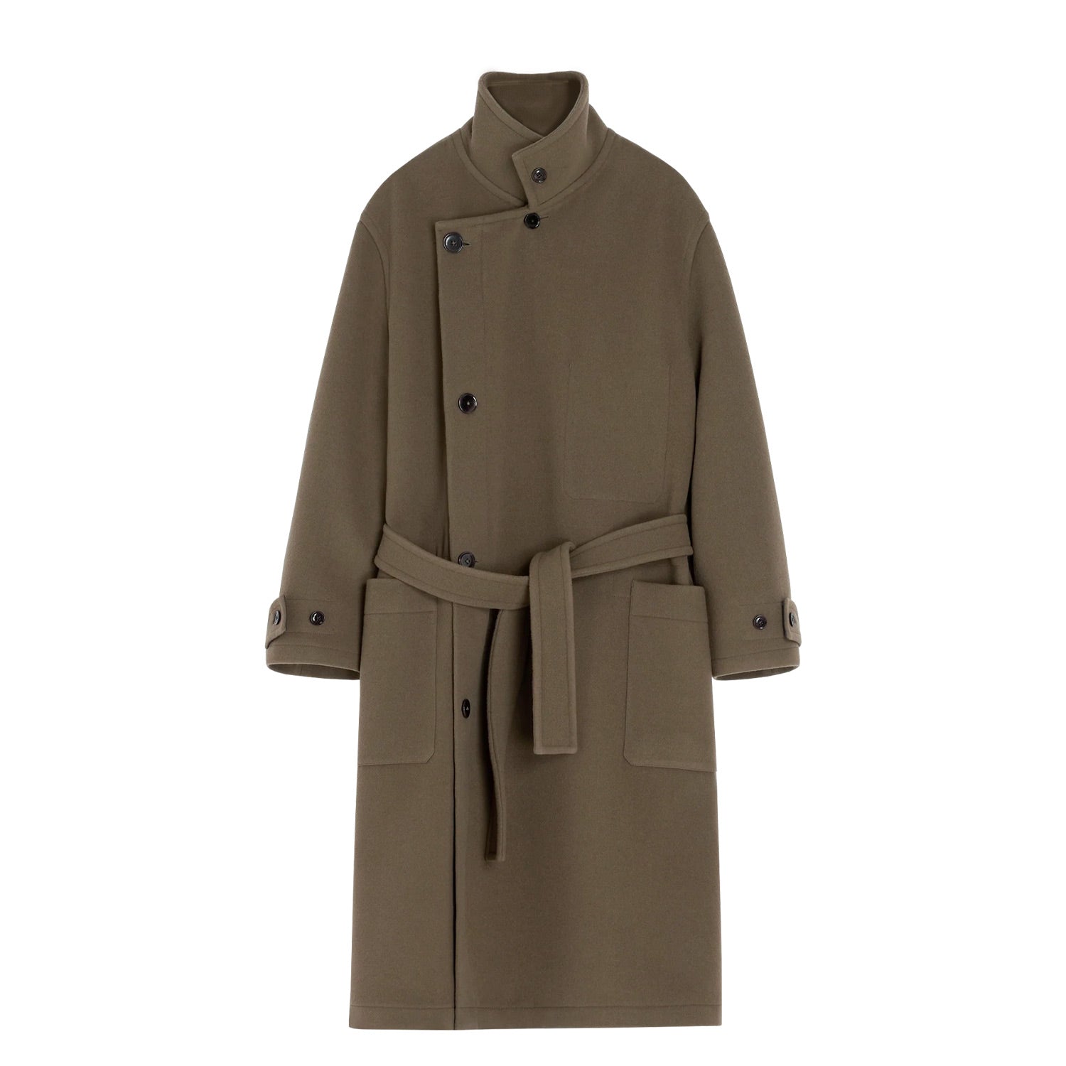 LEMAIRE WRAP COAT 24AW 「XXS」 Lemaire WRAP COAT, Dark Squirrel – Beamhill