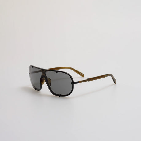 Linda Farrow X Dries Van Noten AVIATOR SUNGLASSES, Black/Smoke