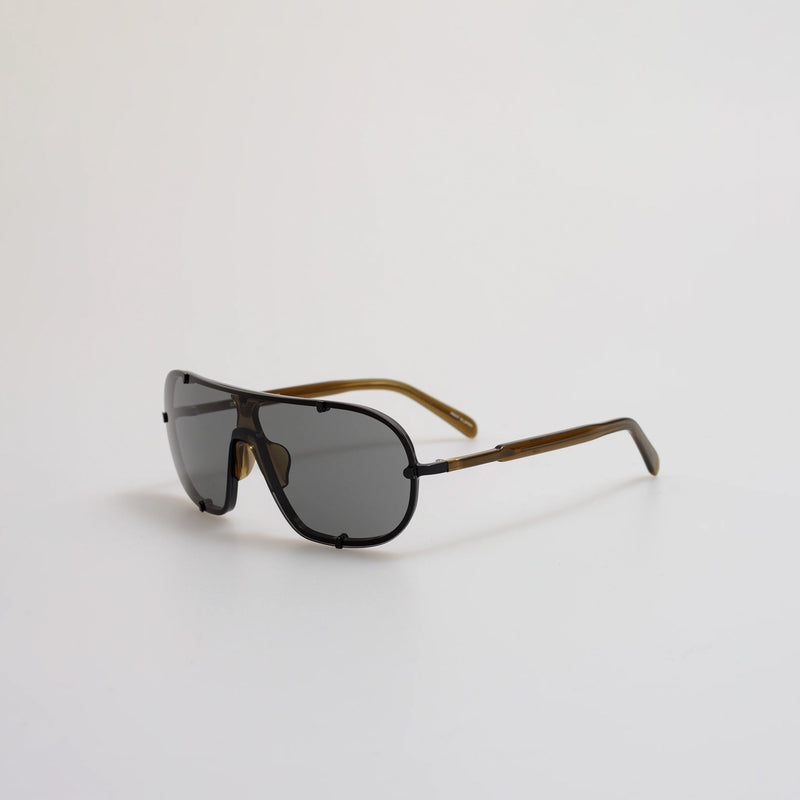 Linda Farrow X Dries Van Noten AVIATOR SUNGLASSES, Black/Smoke