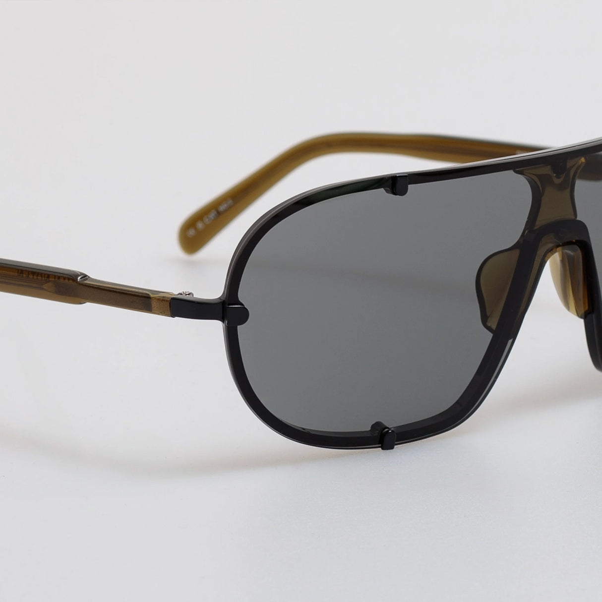 Linda Farrow X Dries Van Noten AVIATOR SUNGLASSES, Black/Smoke
