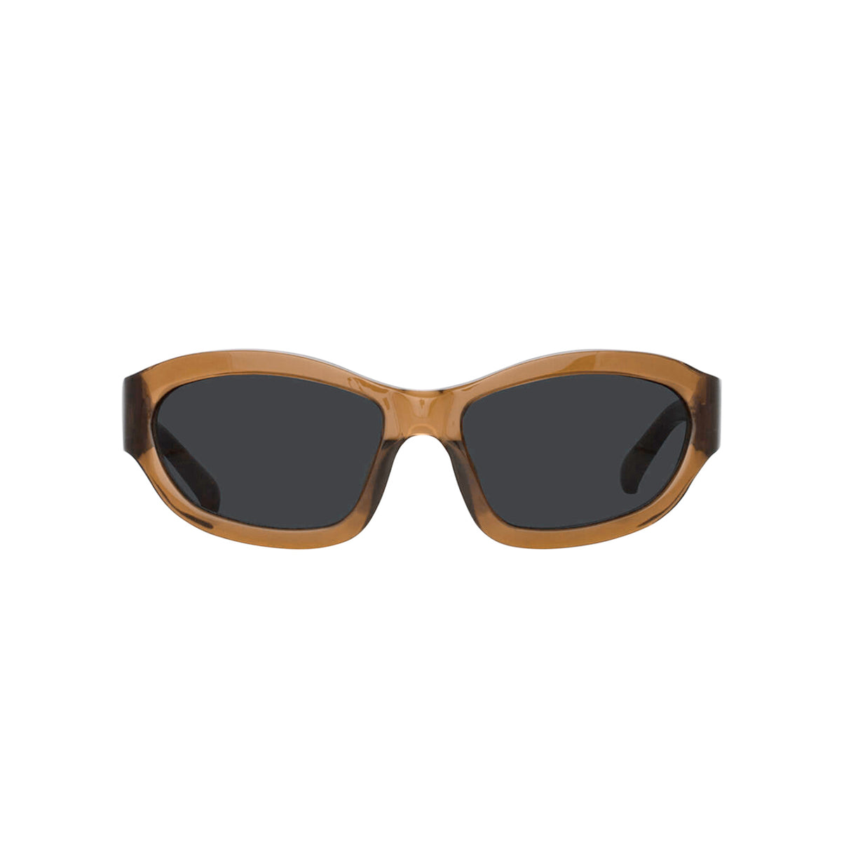 Linda Farrow X Dries Van Noten WRAP SUNGLASSES, Dark Camel
