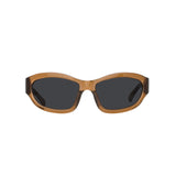 Linda Farrow X Dries Van Noten WRAP SUNGLASSES, Dark Camel