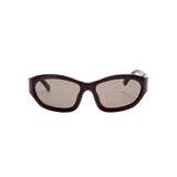Linda Farrow X Dries Van Noten WRAP SUNGLASSES, Brown