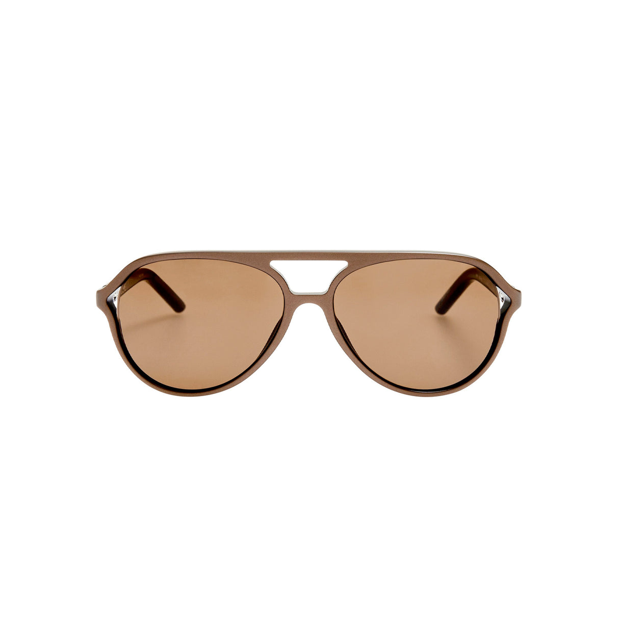 Linda Farrow X Jacquemus PASTRO SUNGLASSES, Matt Metallic Brown