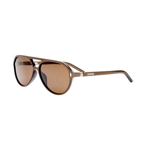 Linda Farrow X Jacquemus PASTRO SUNGLASSES, Matt Metallic Brown